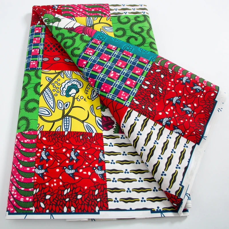 African New Wax Fabric Nigeria Ankara Wax Fabrics Newest Design Block Prints Batik Dutch For Dresses Sewing Cloth Materials
