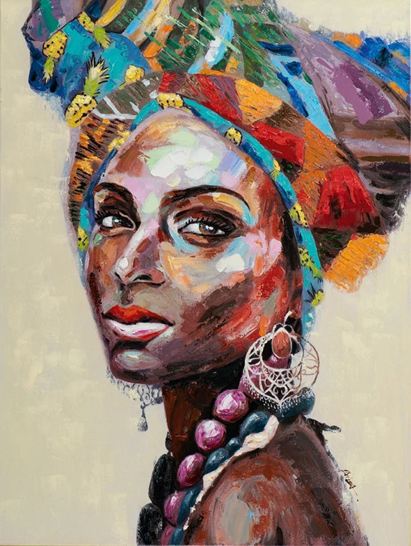 Abstract Figure Canvas Painting African Women Portrait Posters And Prints Wall Art for Living Room Home Decor Picture No Frame