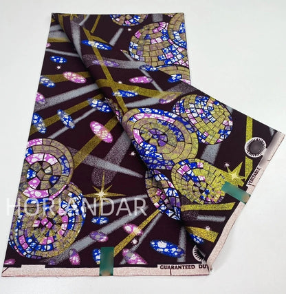 2026 Grand Super Original African Wax Fabric High Quality Nigerian Print Ankara Fabric For Sewing 6 Yard Women Dress 100% Cotton