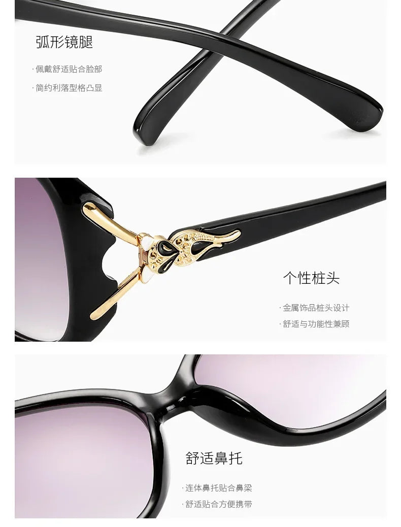 New Vintage Big Frame Sunglasses Woman Vintage Brand Travel Classic Sun Glasses Female Fashion Retro Eyewear UV400