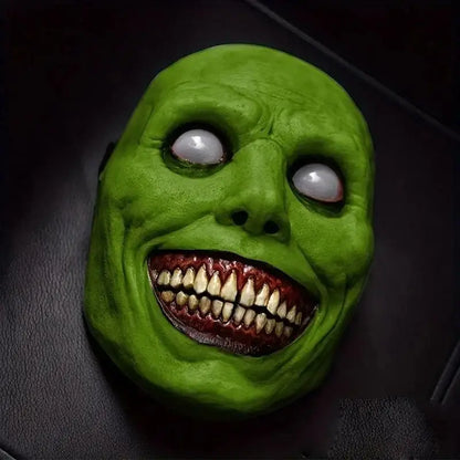 Halloween COS Exorcist Smiling White Face White Eyes Demon Mask Horror Mask Masquerade Haunted House Horror Mask Role Play