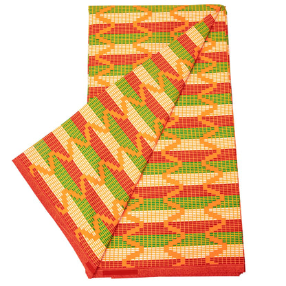 Veritablewax Fan Pattern African Fabric By the Yard Polyester Material For Handsewing High Quality Cloth for Party Dress A-27