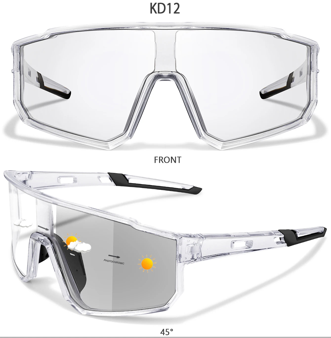 Photochromic Sunglasses New Style Brand Men Women Comfortable Windproof Cycling Glasses for Bicycle MTB Bike Running Fishing