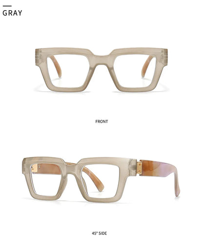 New Green Oversized Square Reading Glasses Men Women Personality Optical Eyeglasses Anti Blue Light Computer Presbyopic Glasses