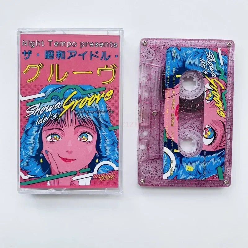 Steam Wave Retro Night Tempo Presents Showa Vaporwave Music Tape Confused Teenager Cosplay Soundtracks Box Cassette Walkman Tape