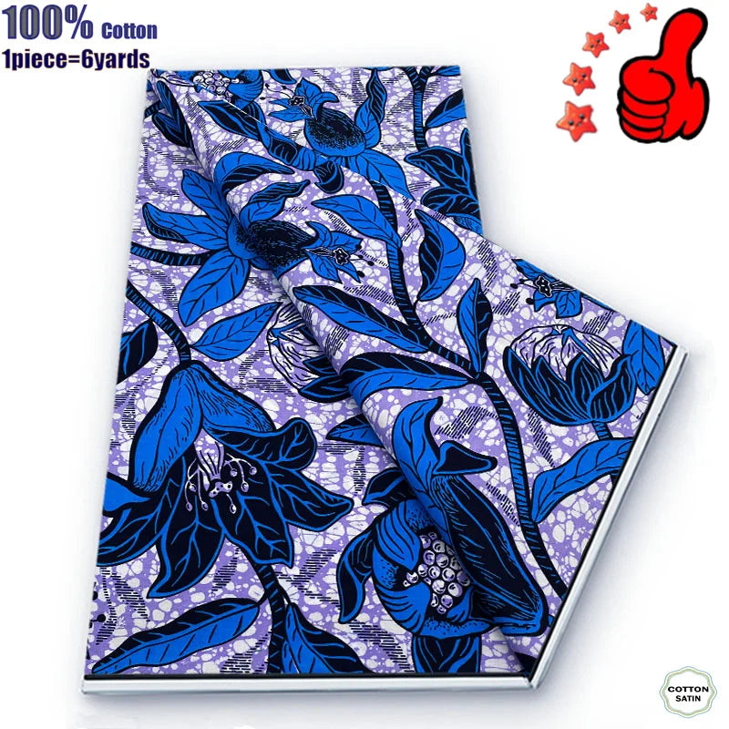Guaranteed Veritable African Real Wax Prints Fabric Ghana Style Ankara Wax Tissu Pagne 100%Cotton Soft Design Nigeria Wax Fabric
