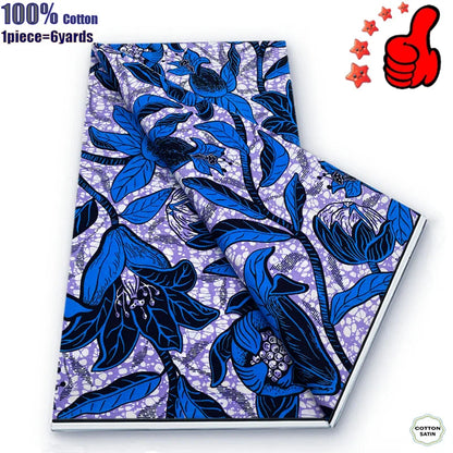 Guaranteed Veritable African Real Wax Prints Fabric Ghana Style Ankara Wax Tissu Pagne 100%Cotton Soft Design Nigeria Wax Fabric