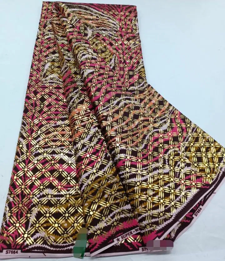 2022 New Hot Sale African Wax Fabric Cotton Material Nigerian Ankara Block Prints Batik Dutch High Quality Sewing Cloth