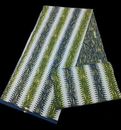 KENTE 4+2YARD 2024 Latest Design 6 Yards/lot African Fabric Gold Powder Ankara 100% Cotton Farbic For Sewing Wax Print Fabric