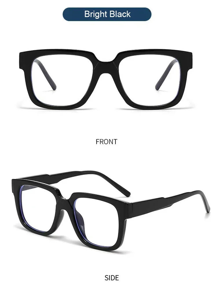 New Simple Spectacles Frame Men Women Ultralight Square Frame Anti Blue Light Transparent Lens Optical Eyeglasses