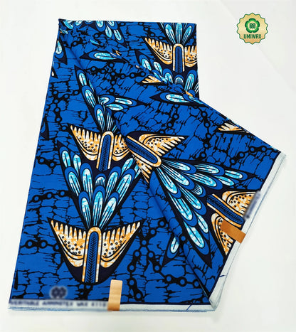 2025 Newest Ankara Real Wax Fabric Guaranteed Veritable African Wax Print Pagne Fabric 100% Cotton 6 Yards Ghana Style Dresses