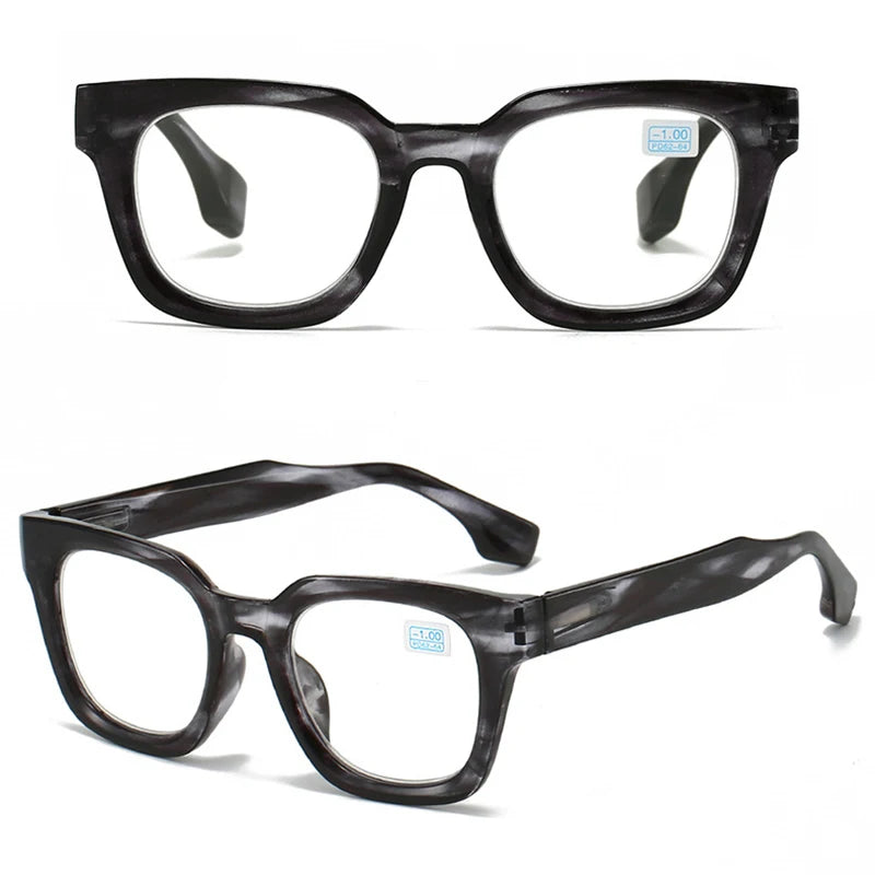 2024 New TR90 Rectangle Black Frame Reading Glasses Ultralight Anti Blue Light Presbyopic Glasses Eyewear Readers