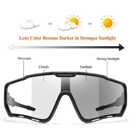 POAT Brand Men Women MTB Bike Bicycle Photochromic Eyewear Cycling Fishing Running Glasses New Style Sunglasses Sports