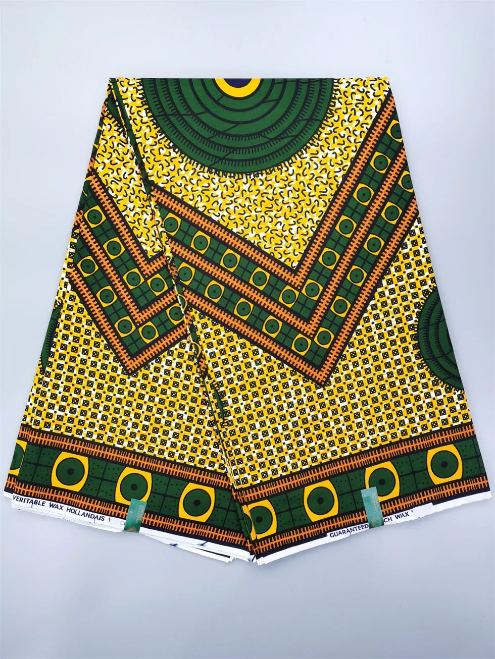 Dutch Hollandais Printed Fabric for African Classical Dress Veritable Real Wax Guaranteed 100% Cotton 6 Yards