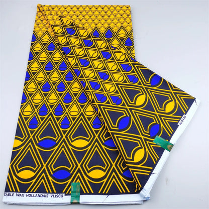Dutch Ankara Wax Print Fabric High Quality Wax African Hollandais Fabric 100% Cotton Soft African Veritable Real Wax for Dress