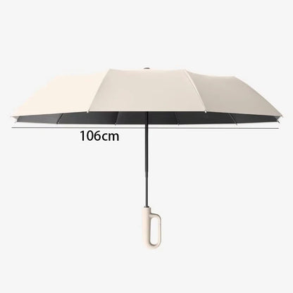 20Bones Windproof Fully Automatic Folding Umbrella with Loop Buckle UPF50+ Protable Compact Sun Rain Umbrellas for Women and Men