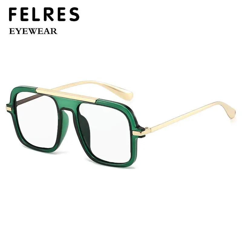 Large Square Anti Blue Light Reading Glasses Men Women Brand Design Finished Prescription Optical Glasses Customized Diopter