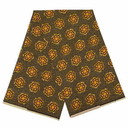 Big Flowers African Soft 100% Cotton Quality Fashion Printing Batik Hollan Ankara Wax Fabric For Sewing Women Dress 6Yards