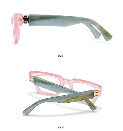 New Green Oversized Square Reading Glasses Men Women Personality Optical Eyeglasses Anti Blue Light Computer Presbyopic Glasses
