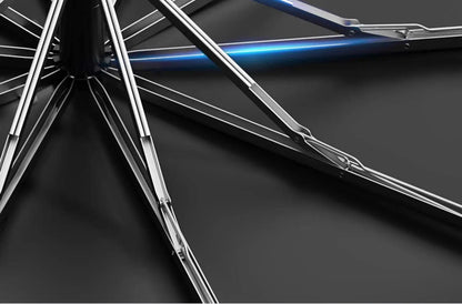 Fully automatic extra-large umbrella, thickened, reinforced, windproof, designed for heavy rain, reverse folding umbrella