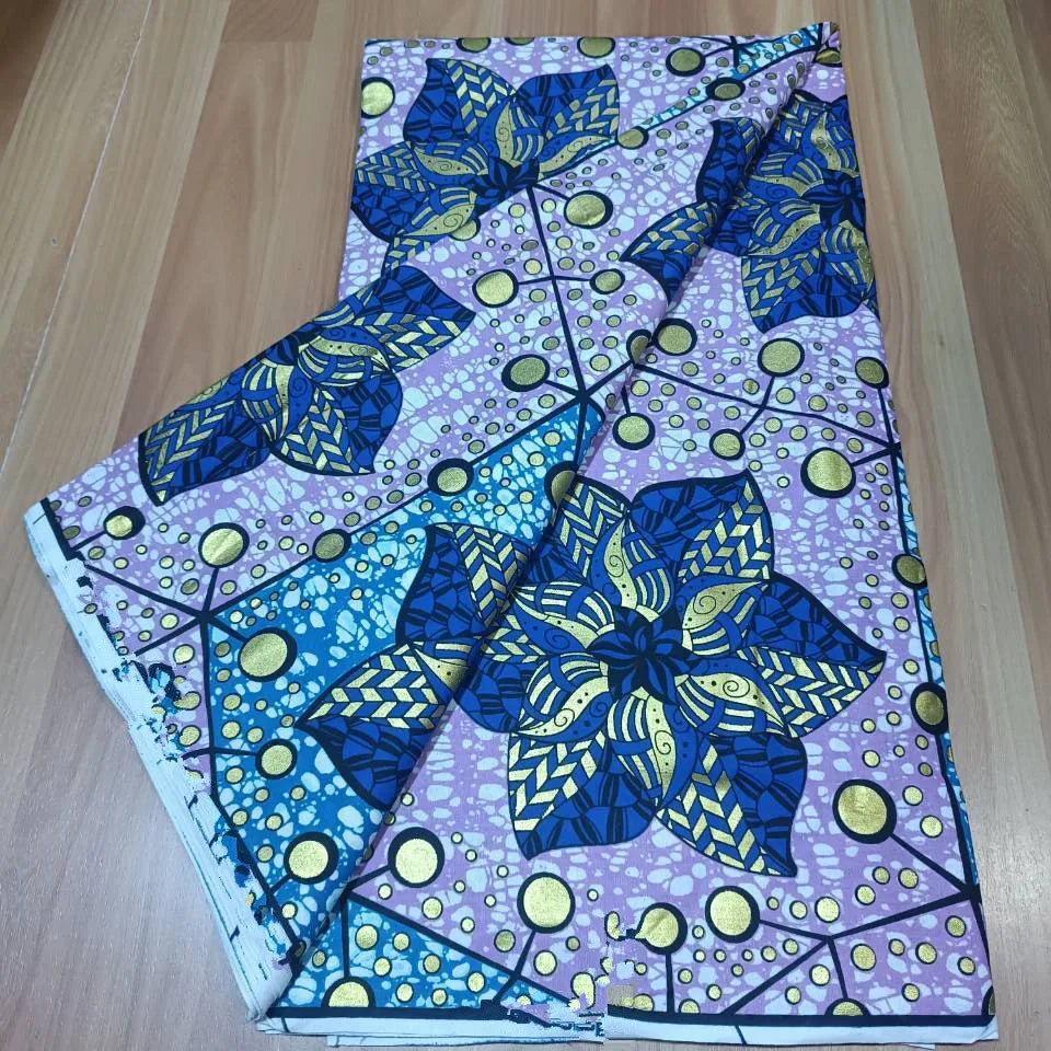 2022 New Hot Sale African Wax Fabric Cotton Material Nigerian Ankara Block Prints Batik Dutch High Quality Sewing Cloth