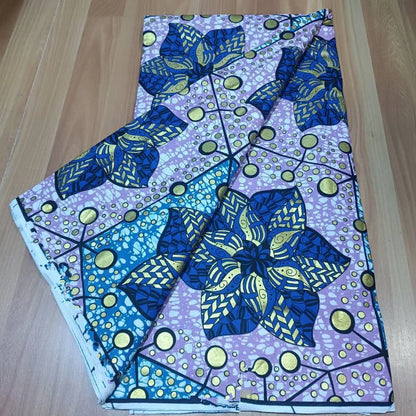 2022 New Hot Sale African Wax Fabric Cotton Material Nigerian Ankara Block Prints Batik Dutch High Quality Sewing Cloth