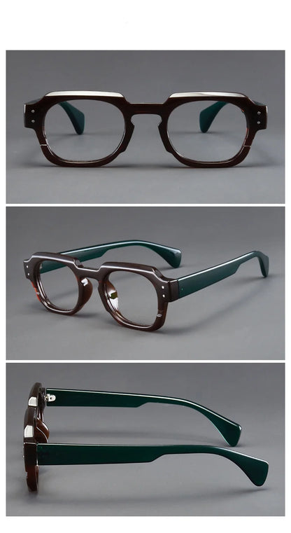 Korean Style Trendy Retro Square Irregular Glasses Frame Versatile Anti-Blue Light Glasses for Men and Women