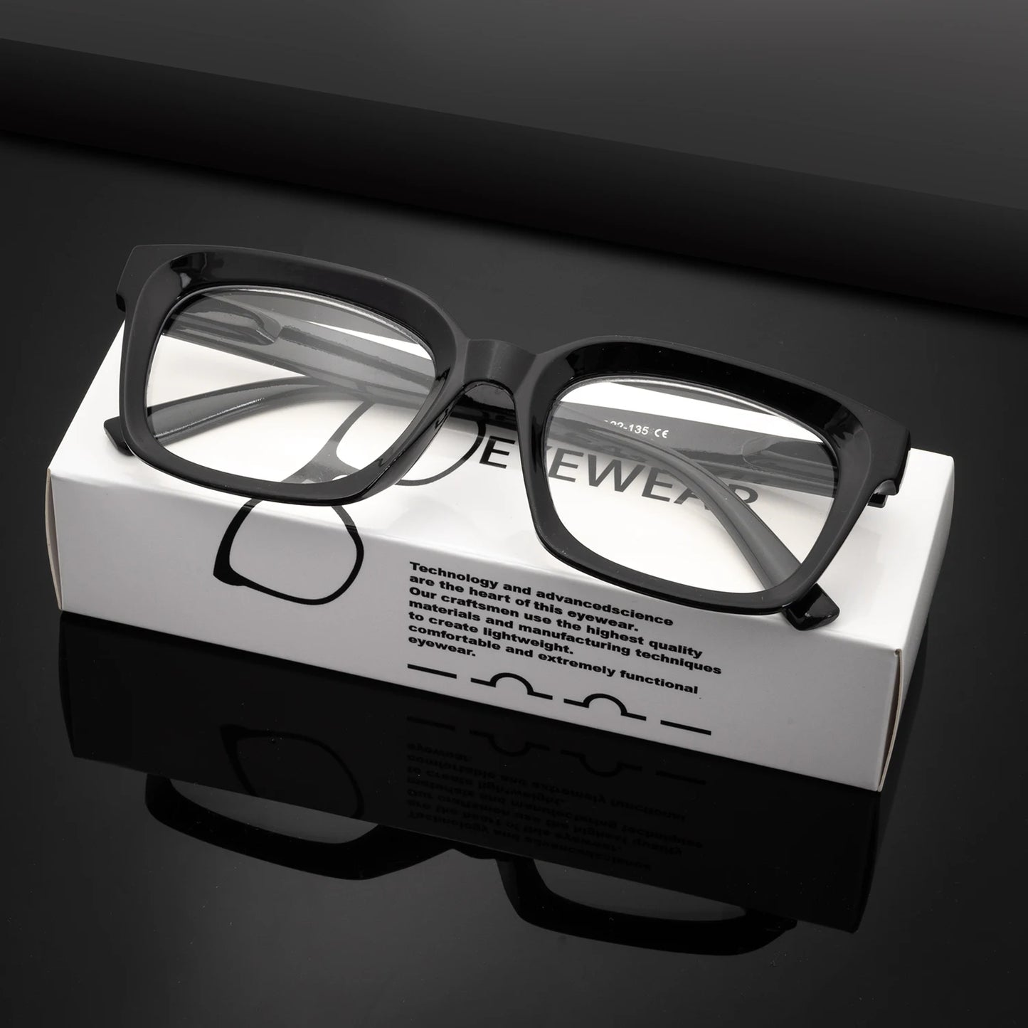 1pc Fashion Square Reading Glasses for Men Women Large Frame Presbyopia Eyeglasses High-definition Eyewear Paerde