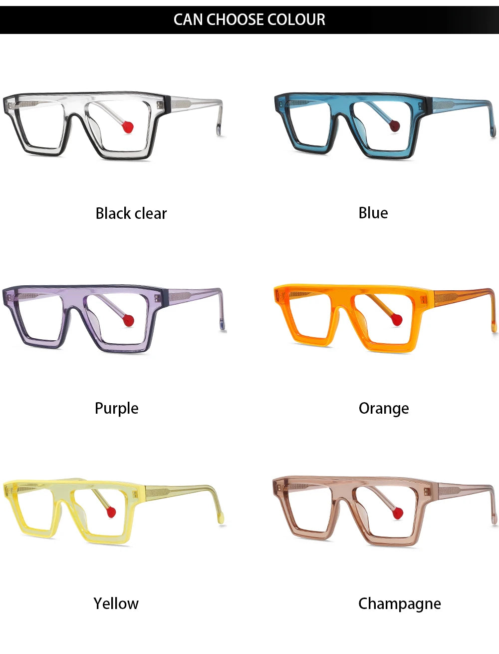 R56012 Oversized Rectangle Reading Glasses +1.00 +2.00 +3.00 Retro Eyeglasses for Hyperopia Glasses Presbyopia Eyeglasses