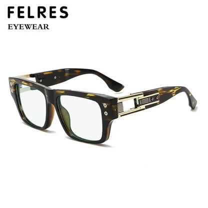 Retro Square Thick Frame Anti Blue Light Reading Glasses Men Finished Prescription Optical Glasses Brand Design Classic Readers
