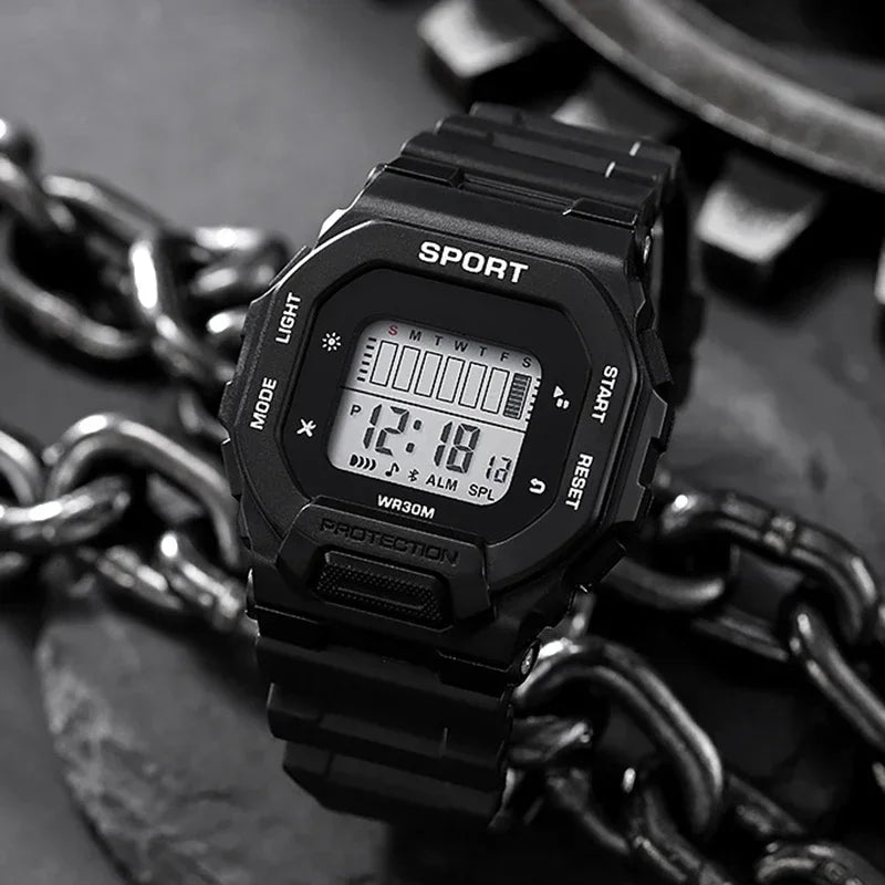 Male Digital Watches Waterproof Hombre Mens Sports Green Wristwatches Hand Clocks Women Watch Reloj Masculino