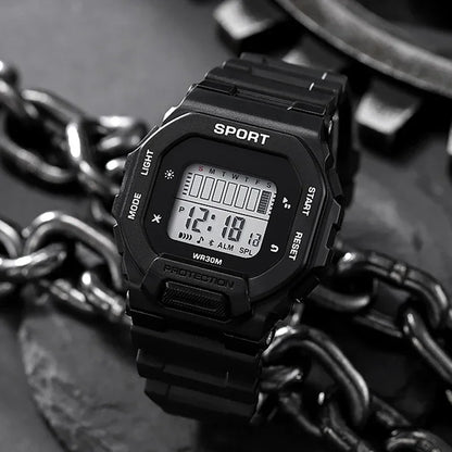 Male Digital Watches Waterproof Hombre Mens Sports Green Wristwatches Hand Clocks Women Watch Reloj Masculino