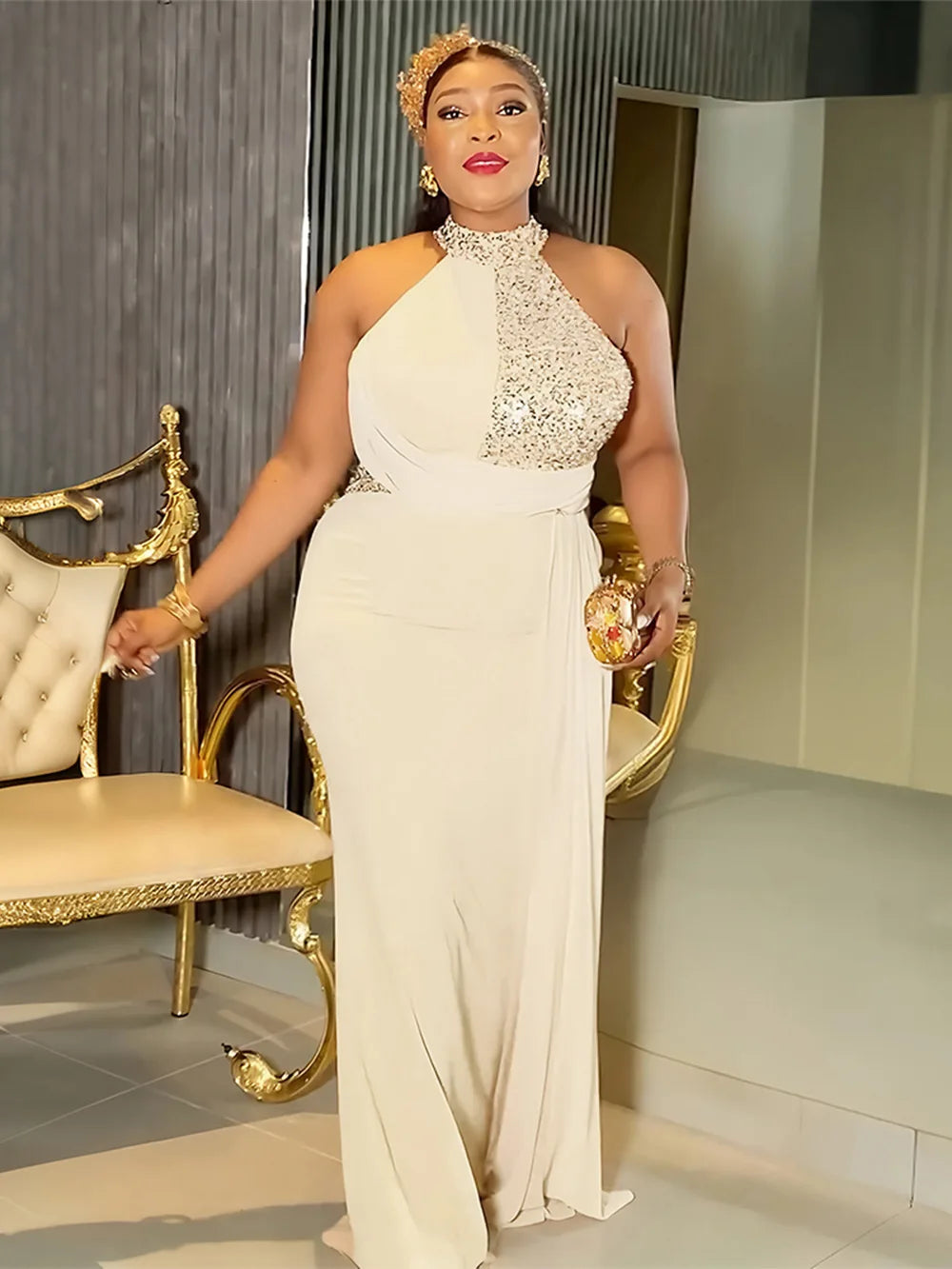 2025 Elegant African Dresses for Women Africa Clothing Plus Size Wedding Party Dress Dashiki Ankara Office Lady Outfit Robe