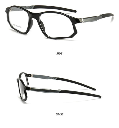 YIMARUILI New Fashion Sports Glasses Men and Women TR90 Spring Leg Design Big Face Optical Prescription Eyeglasses frame 5853