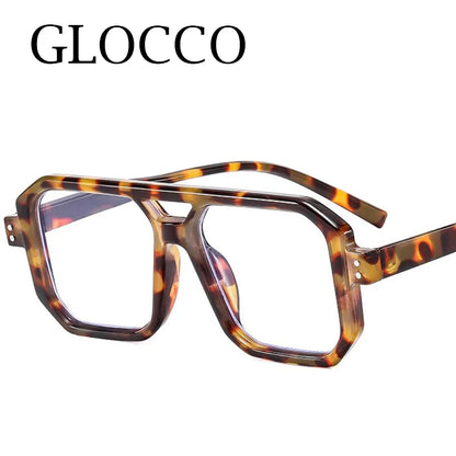 Brand Men Square Black grey Frame Reading Glasses Fashion Women Double Bridge Rice Nail Anti Blue Light Presbyopia Glasses +2 +5