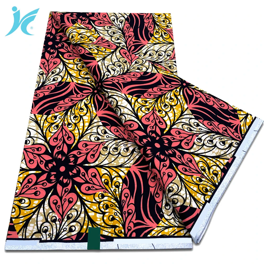 African Real Wax Prints Fabric Ankara Wax 100% Cotton Fabric Guaranteed Veritable Original Sewing Material