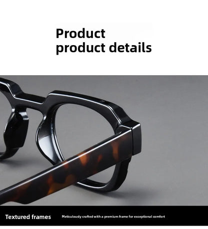 Photochromic Reading Glasses Stylish Oversized Frames Grey-tinted Presbyopia Glasses Trendy Eye Protection for Men and Women