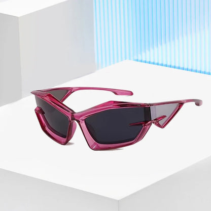 2026 New Y2K Sunglasses Women Men Green Frame Smoke Lens Geometric Cat Eye Sun Glasses UV400 Fashion Streetwear Party Festival