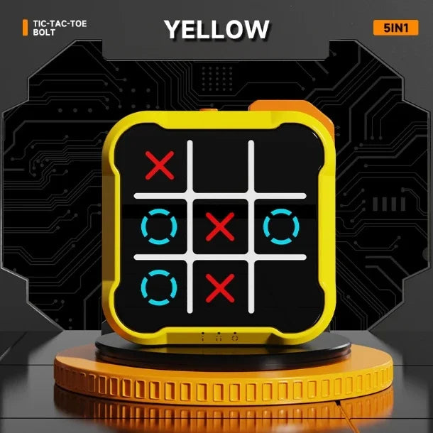 Tic-Tac-Toe Board Multifunctional Electronic Game Montessori Educational Table Game Chess Portable Chess Set Adult and children