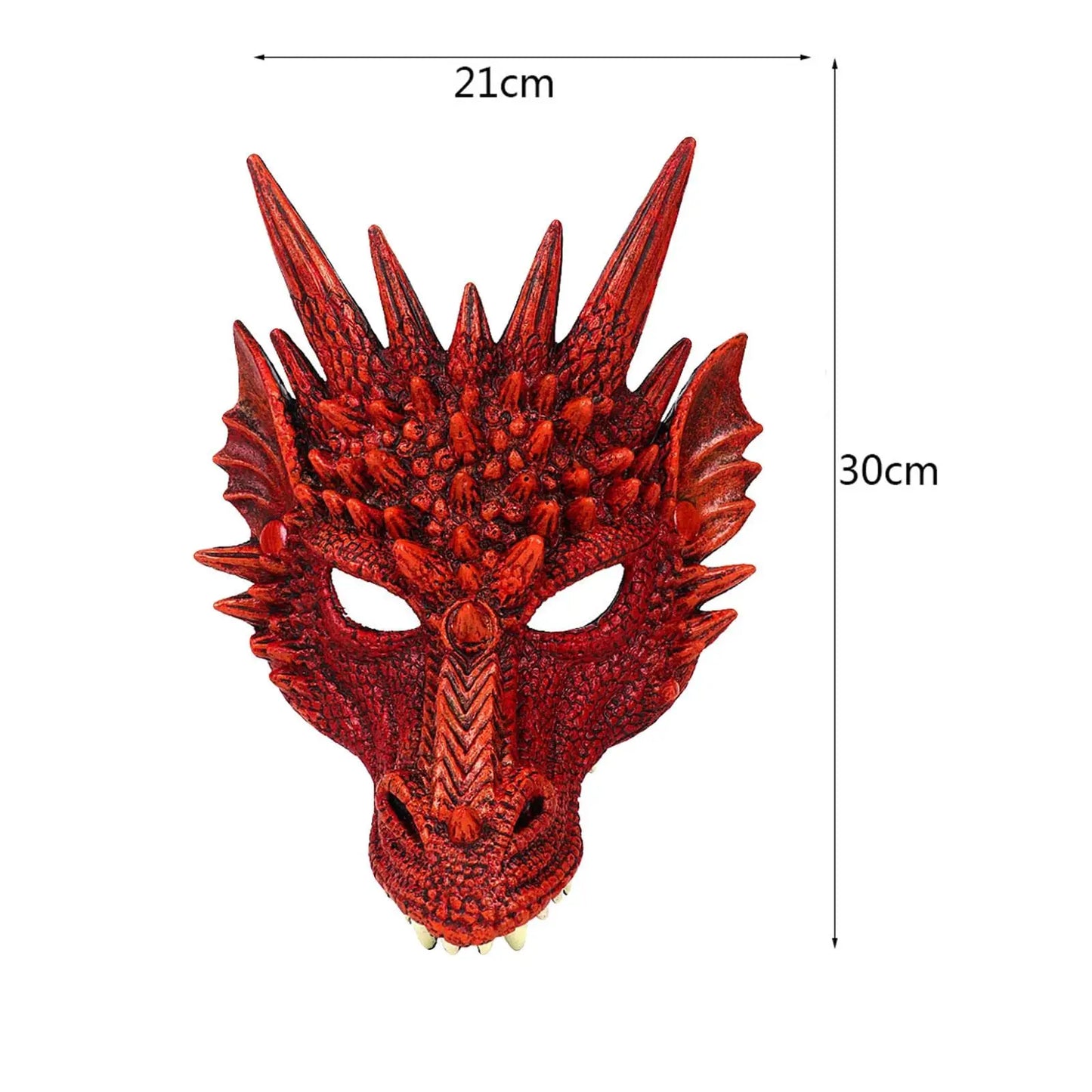 Halloween Horror Dragon Mask Mardi Gras Carnival Party PU Foam 3D Dragon Mask Masquerade Cosplay Props Clothing Accessories