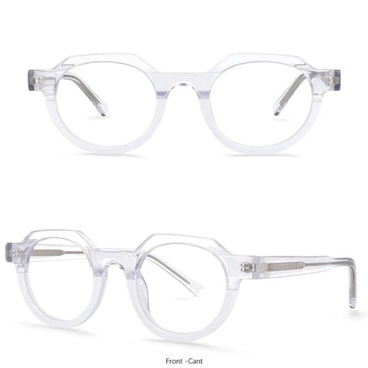 54139 Retro Acetate Optical Glasses Frames Men Women Two Color Splicing Fashion Eyeglasses