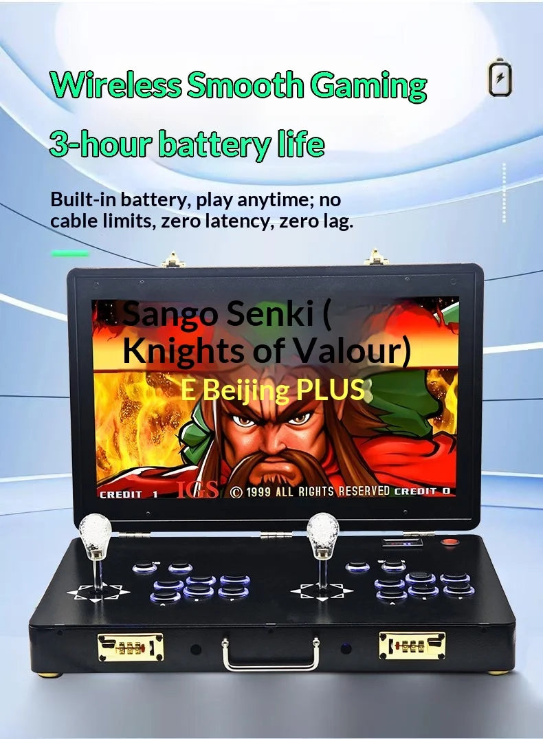 2026 New 14-inch Large Screen Home Game Console for Two-Player Fighting Built-in Games No Lag Street Fighter Arcade Game Console