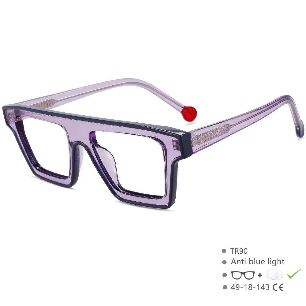 R56012 Oversized Rectangle Reading Glasses +1.00 +2.00 +3.00 Retro Eyeglasses for Hyperopia Glasses Presbyopia Eyeglasses