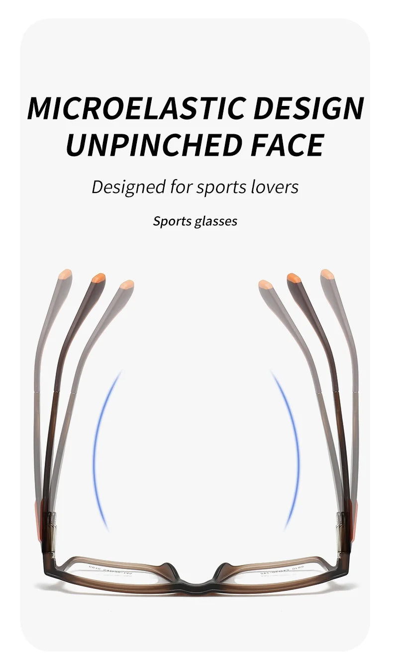 2024 New Sports Glasses Fashion Square Cycling Men's Glasses Frame Ultra-light  Optical Prescription Eyeglass Frame Women 6810