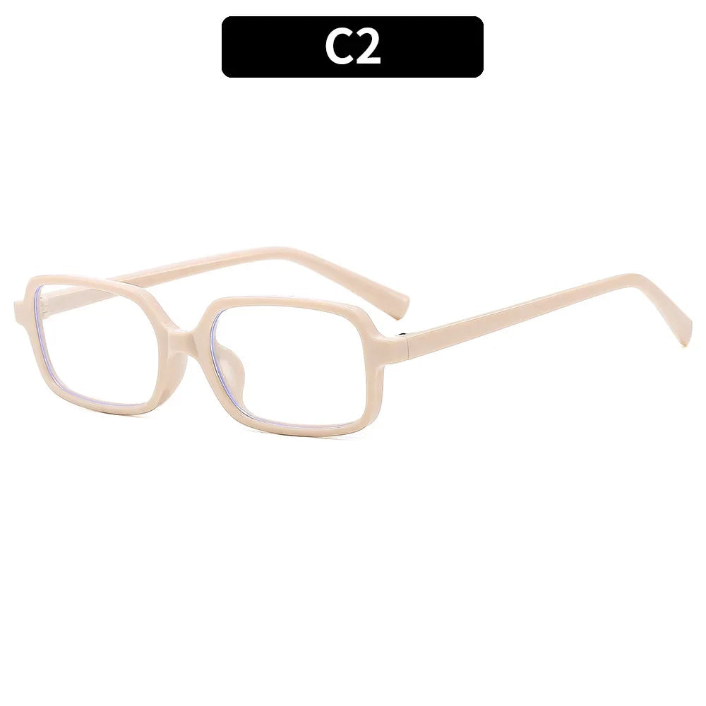 Fashion Retro Small Rectangular Frame Anti Blue Light Glasses for Women Ins Simple Commuting Computer Eye Eyeglass Frame