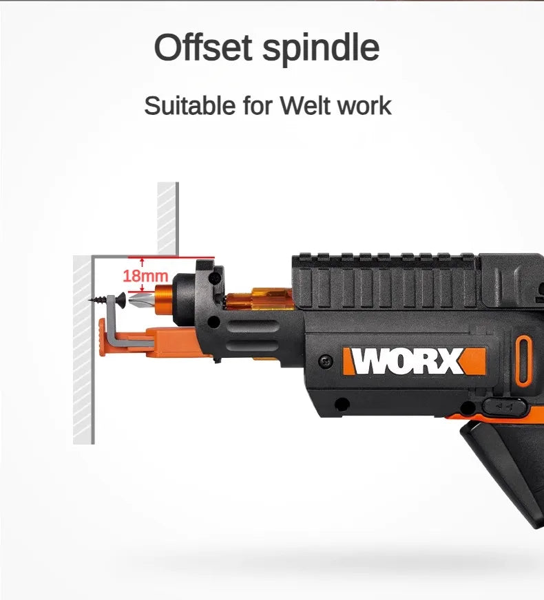 Worx WX255.4 4V Mini Electrical Screwdriver Set Smart Gun Style Cordless Electric Screw Driver USB Rechargeable Bit Drill Tool