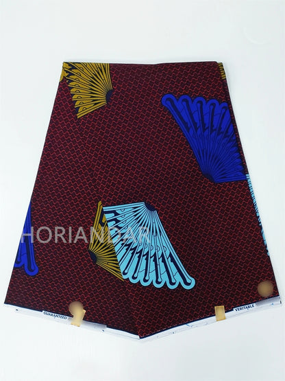 Veritable Guaranteed Dutch Hollandais Quality Prints Pagne African Fabric Dress Real Wax 100% Cotton 6 Yards