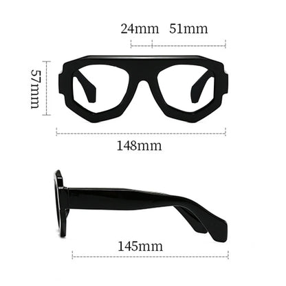 Womens Thick Frame Reading Glasses 2025 Luxury Brand Designer  Fashion Transparent Eyewear Finished Hyperopia Eyeglasses +2.25