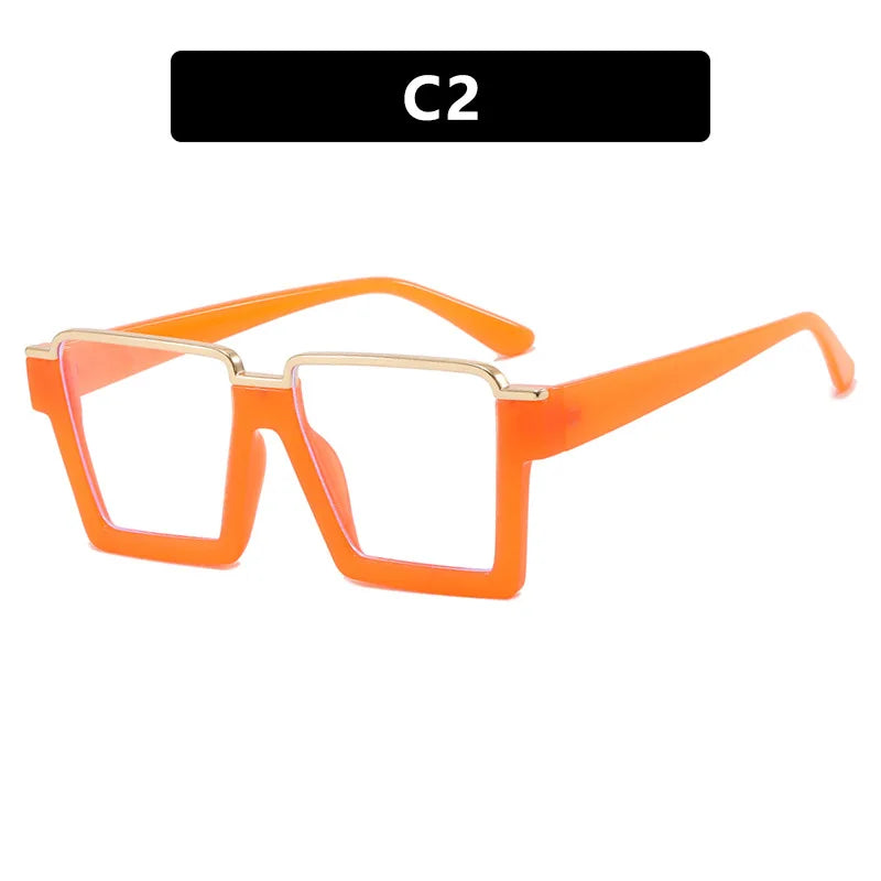 R57411 Brand Designer Half Frame Reading Glasses Lady Luxury Clear Eyewear Men Square Presbyopic Eyeglass Dioptric +50~+350
