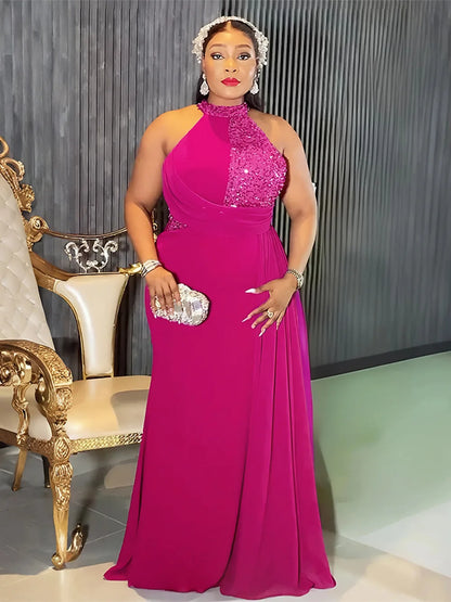 2025 Elegant African Dresses for Women Africa Clothing Plus Size Wedding Party Dress Dashiki Ankara Office Lady Outfit Robe